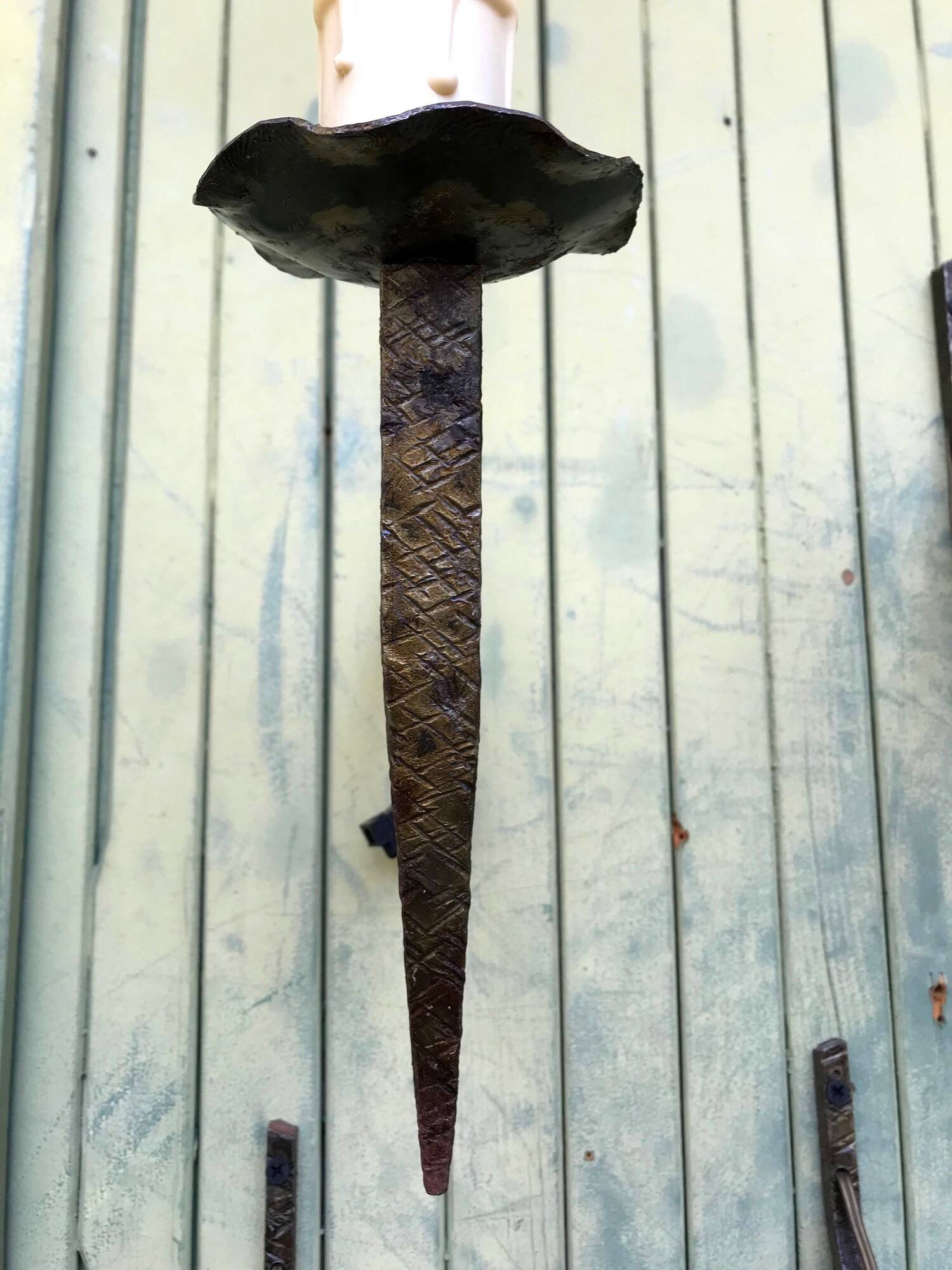 Wrought iron wall lights