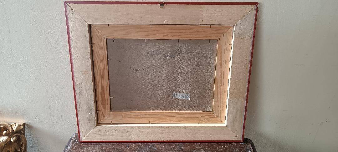 Oil painting on cardboard, dated and unsigned, late 19th century, Italian school