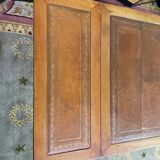 English style flat desk in leather