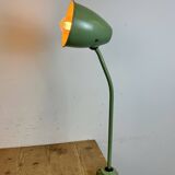 Green industrial workshop table lamp, 1960s