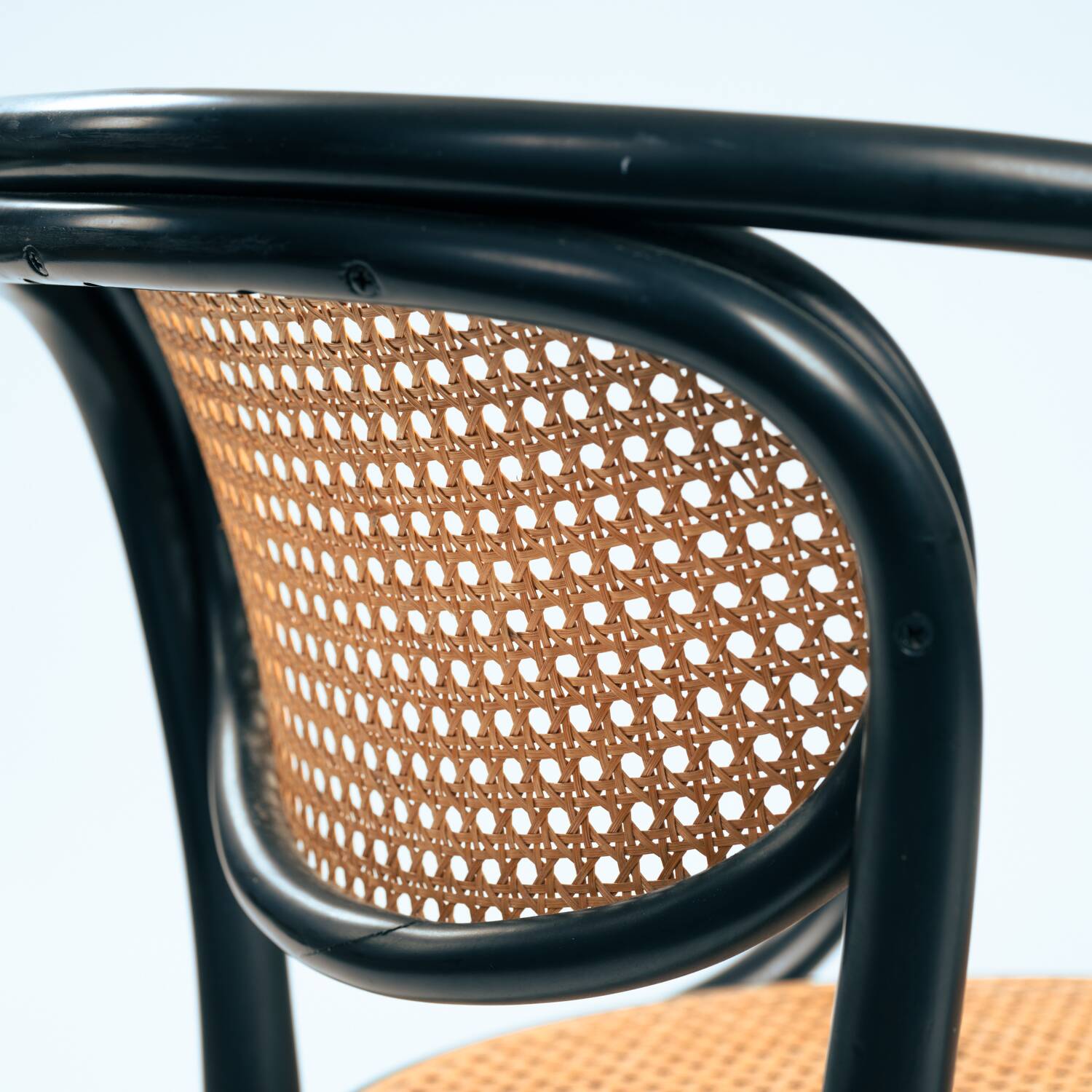 Thonet bentwood webbing chairs 214f 210r chairs, set of 2