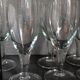 Six XXL blown glass stemmed glasses