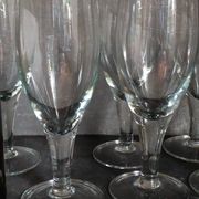 Six verres à pieds en verre soufflé XXL