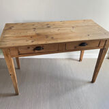 Patinated wooden farmhouse table