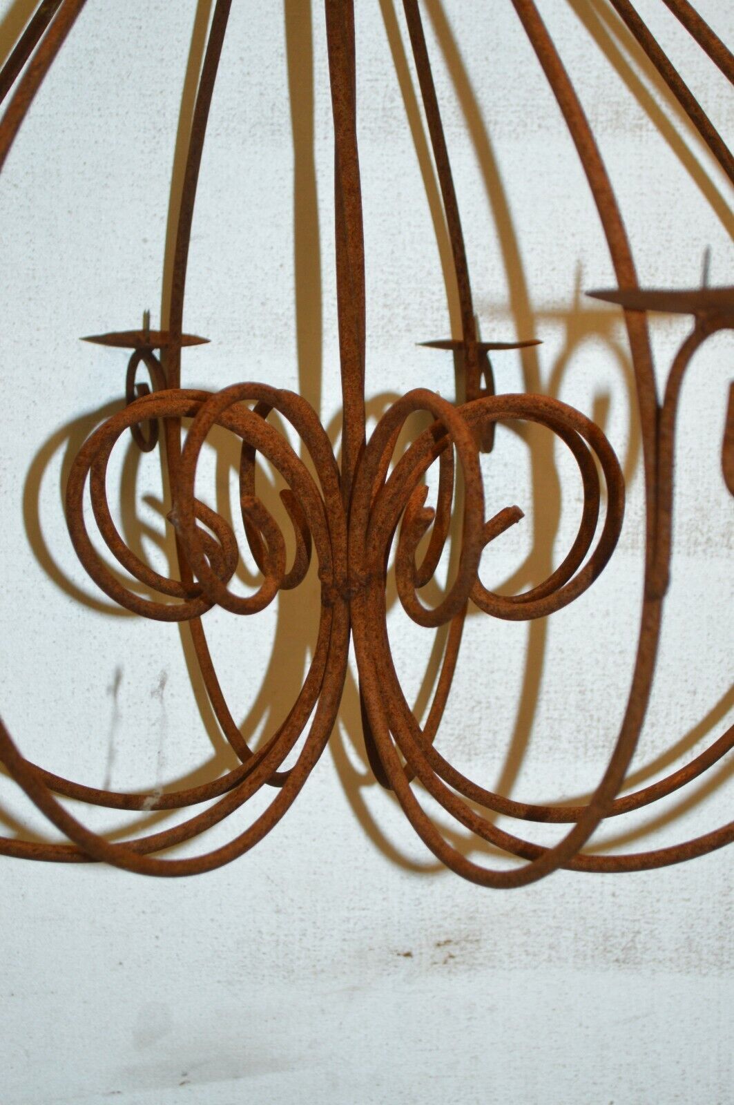 Wrought iron candle chandelier