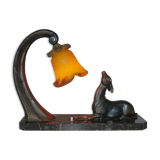 Art deco lamp gazelle decoration Manufacture 30's years