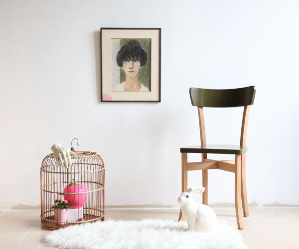 Chaise bistrot vintage en bois revisitée