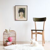Chaise bistrot vintage en bois revisitée