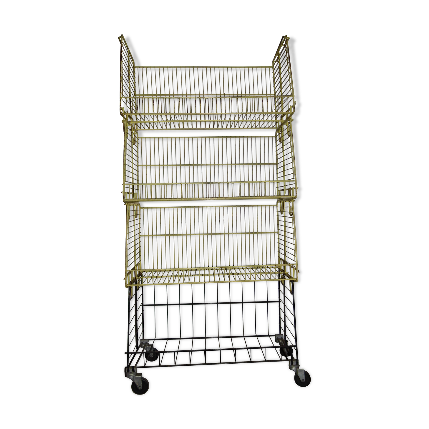 Metal display of shops shops fruits and vegetables