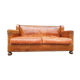 Vintage studded leather club sofa 50/60