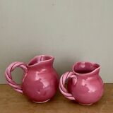 Vintage pink ceramic pitcher Vallauris