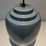 Blue ceramic lamp by Kosta