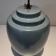Blue ceramic lamp by Kosta