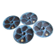 Set of 4 Cyclope oyster plates – Émaux des Glaciers