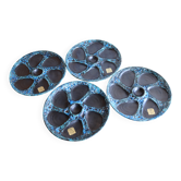 Set of 4 Cyclope oyster plates – Émaux des Glaciers