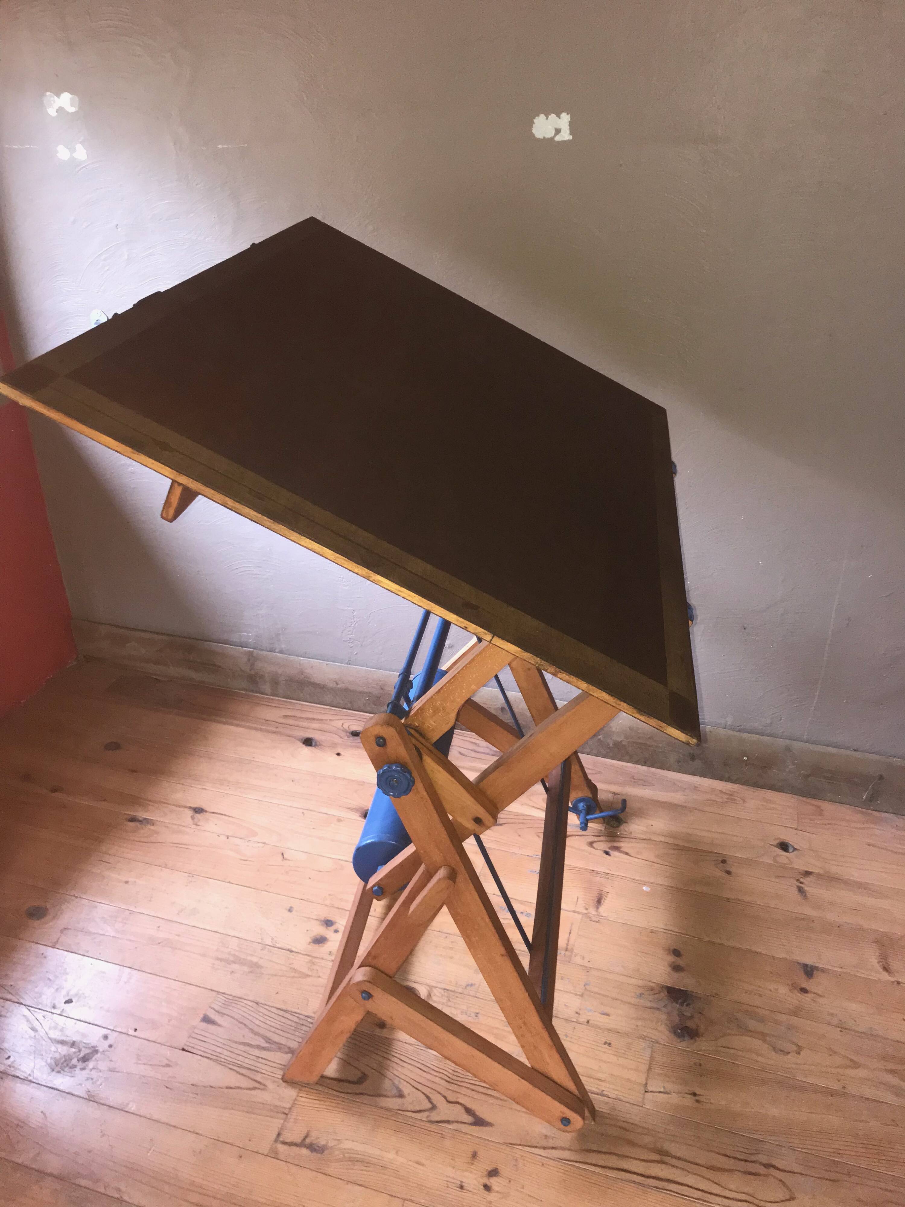 wooden architect's purpose table