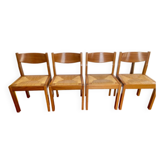 Set of 4 elm chairs