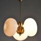 Mid-Century Chandelier in Brass and Glass by Kamenický Šenov, Czech, 1960s