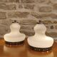 Pair of glass table lamps, Italy, 1960