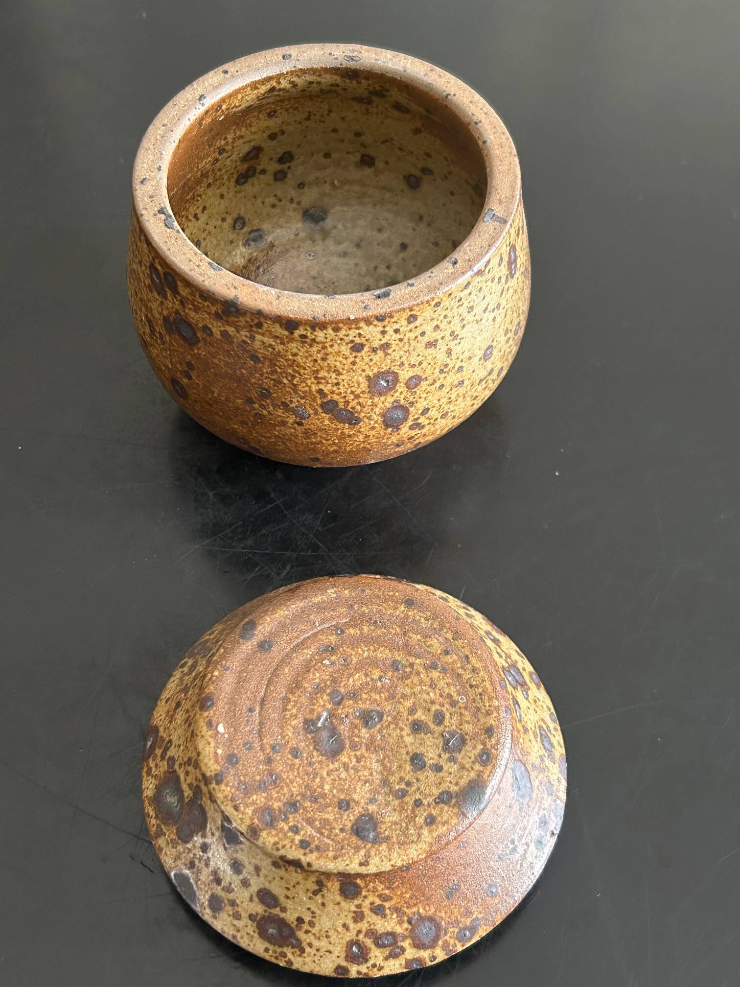 pyrite stone box Charles Gaudry Puisaye