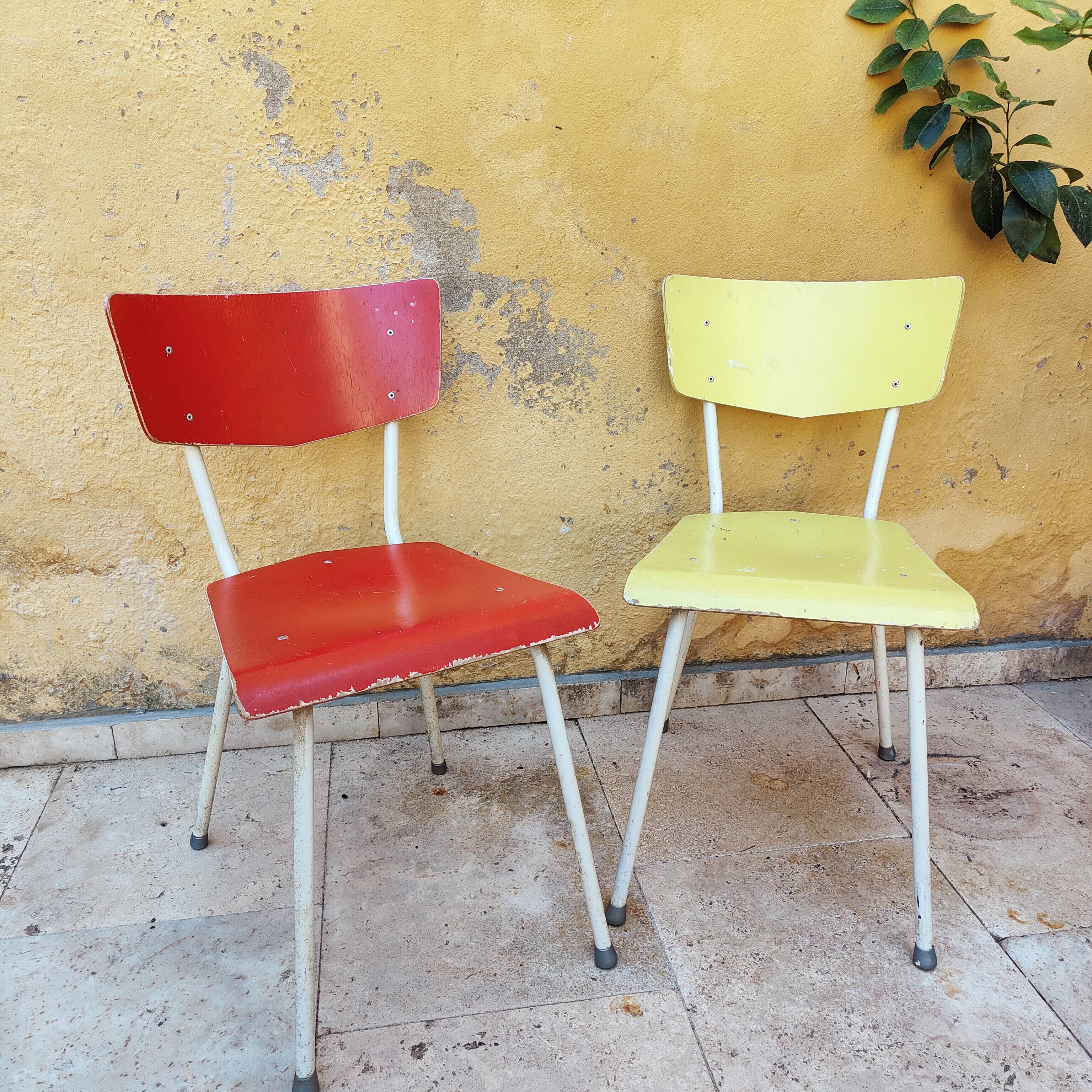 Pair of colorful chairs