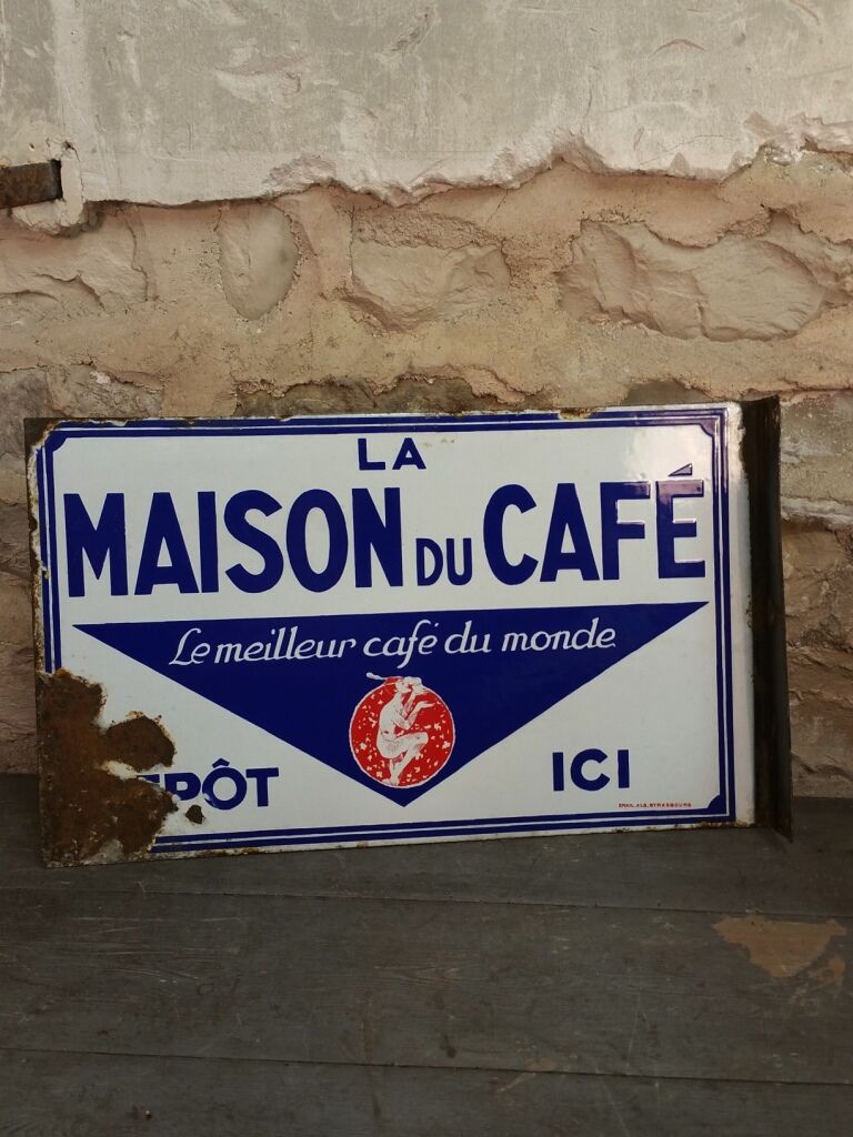 Plaque émaillé La Maison du Café