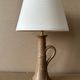 Petite lampe à poser, lampe de chevet vintage En grès émaillé, bon état, au