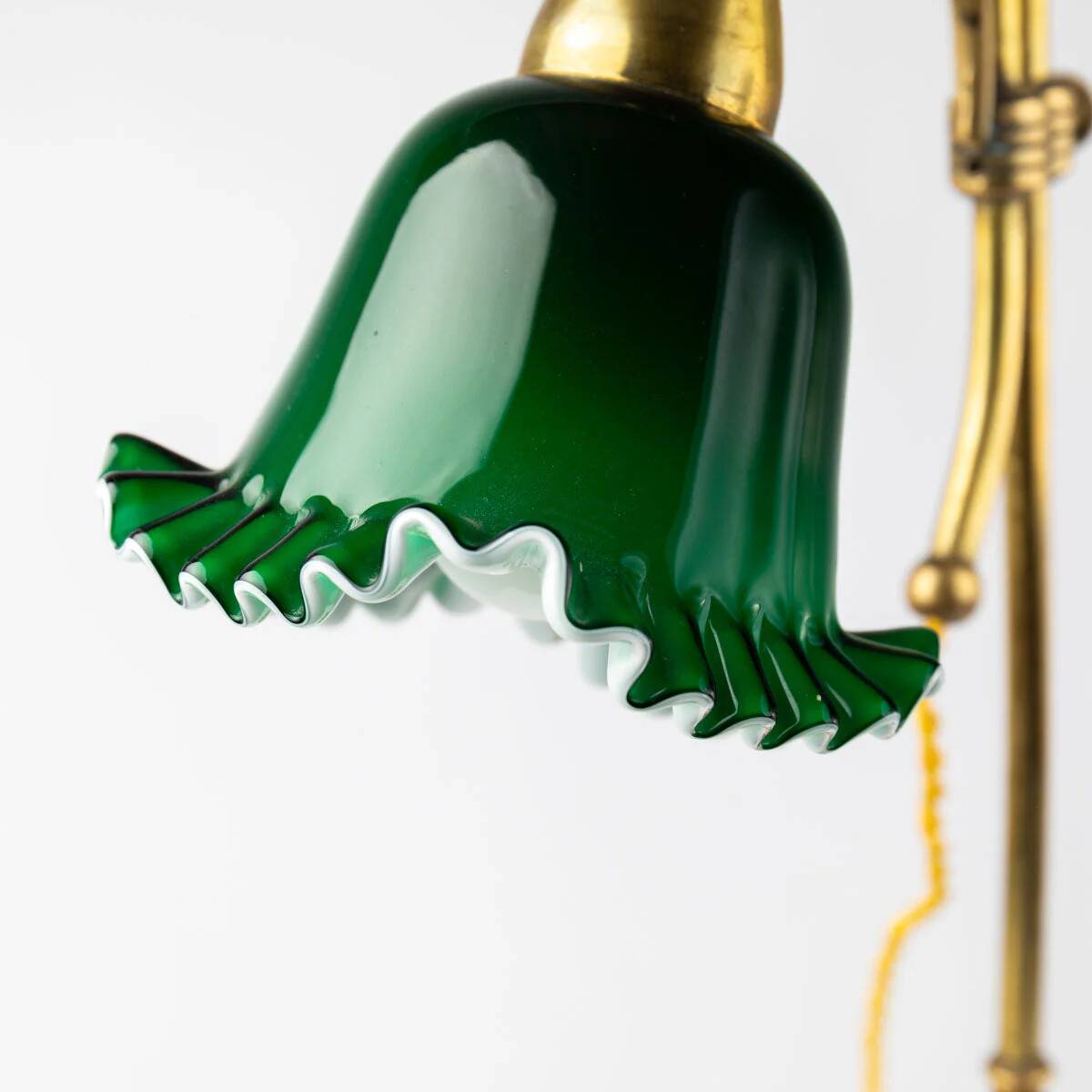 1920s Art Deco Desk Lamp with Green Shade