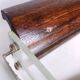 Art Deco mirror, glass & exotic wood courtesy tray. 1930s
