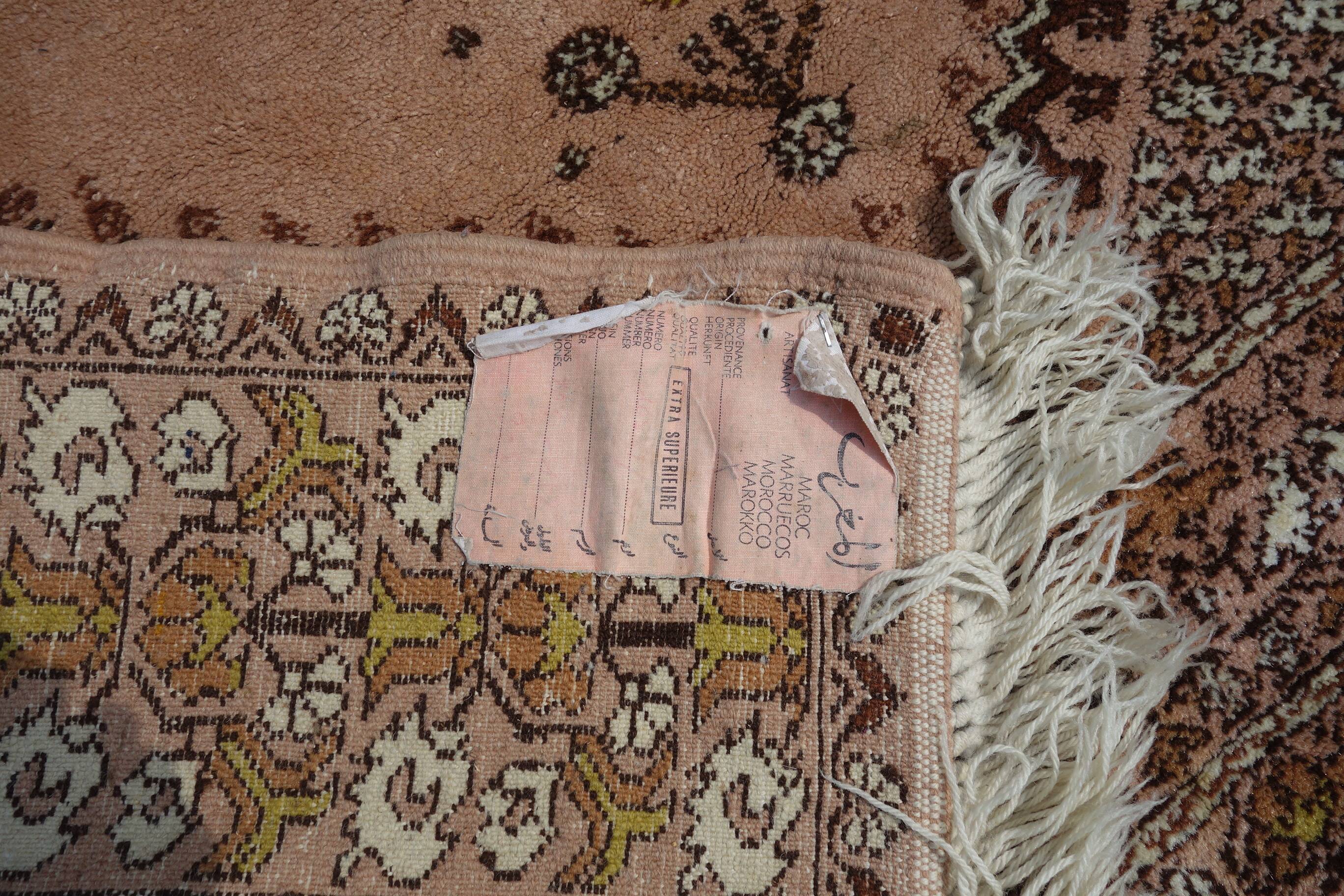 Old carpet from Fez Morocco - very tight wool 2m by 1m52 Very good condition