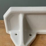 Art Deco wall shelf in white porcelain