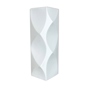 Op art vase porcelaine vase allemand par heinrich fuchs pour hutschenreuther, années 1970