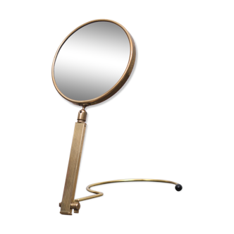 Mid century brass table or wall mirror france