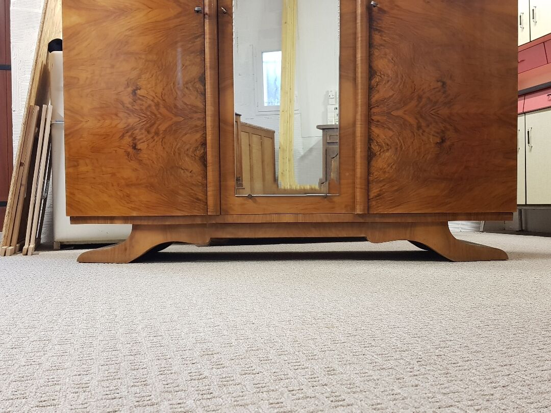 Vintage art deco 30's/50's wardrobe with central mirror
