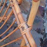 Vintage 1950s rattan magazine holder