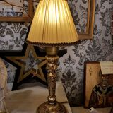 Authentic golden iron lamp pleated blinds