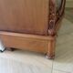 Curved showcase library carved wood 2 doors mahogany English style