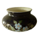 Vase centre de table en faience bleu de four decor emaille sarreguemines
