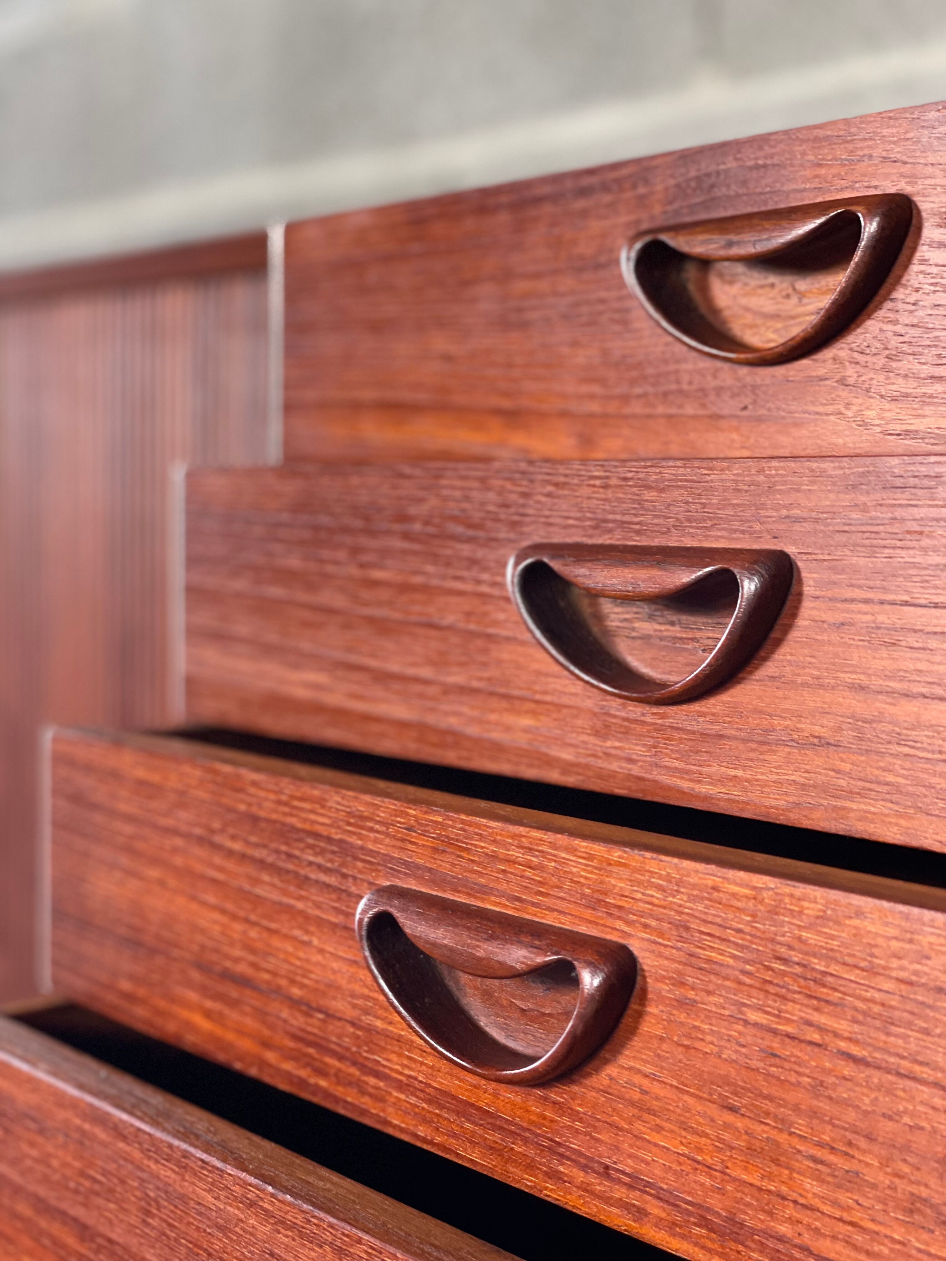 Danish Tambour Door Sideboard by Hvidt & Molgaard 50s