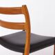 Ensemble de 5 chaises Niels Otto Møller modèle 84 – Chaise de salle à manger danoise en teck et cuir