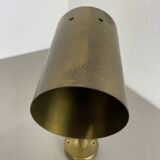 Set of two large minimalist Brass "tube" Wall Light Sconces, Italy 1970s