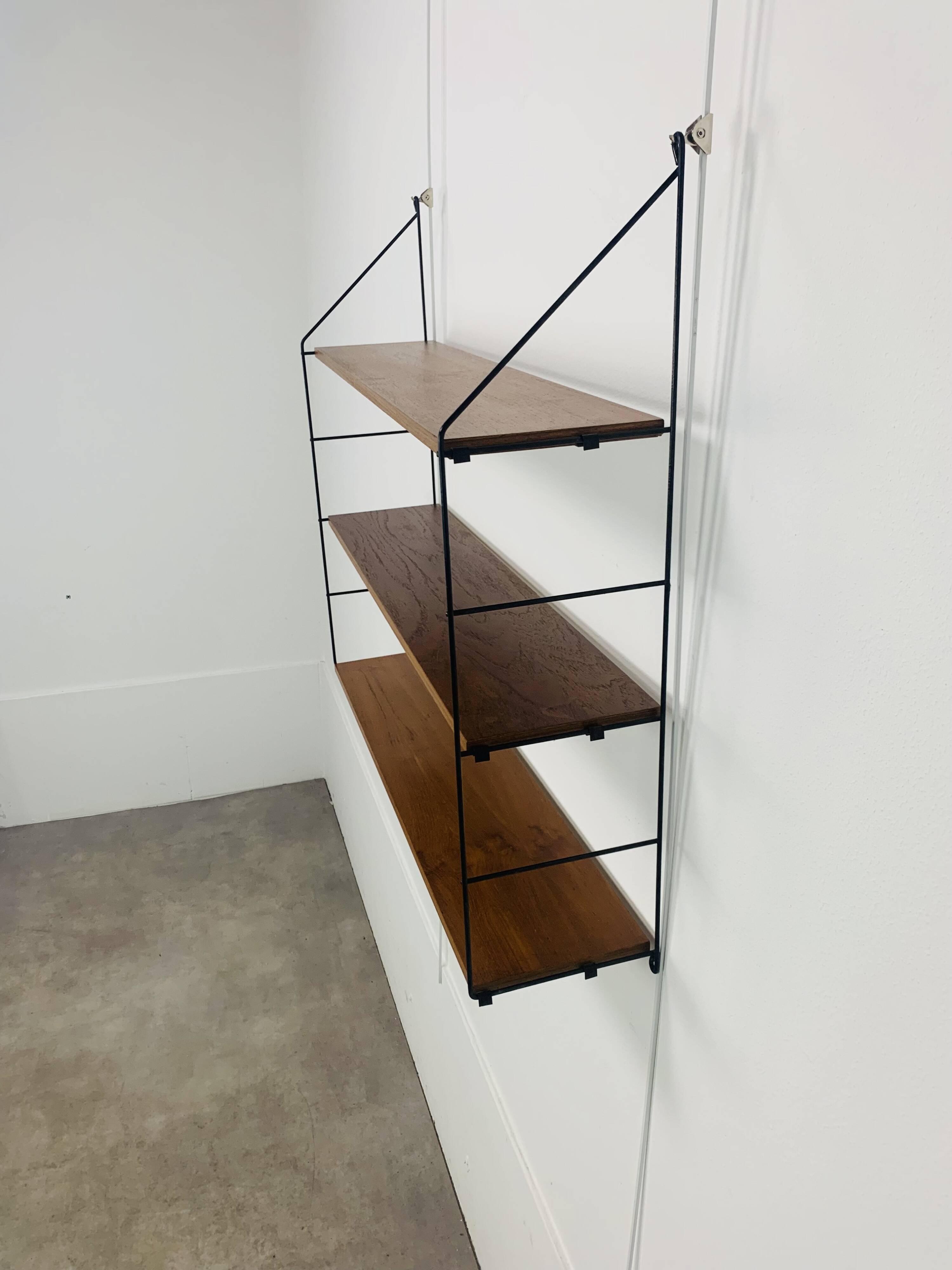 String shelf, teak and metal, 1960s