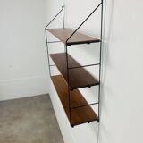 Etagère string, teck et métal, années 60