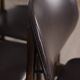 Set of 8 vintage 1960s wood and leather chairs designed by anonima castelli