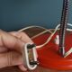 Lampe de bureau flexible années 70 orange