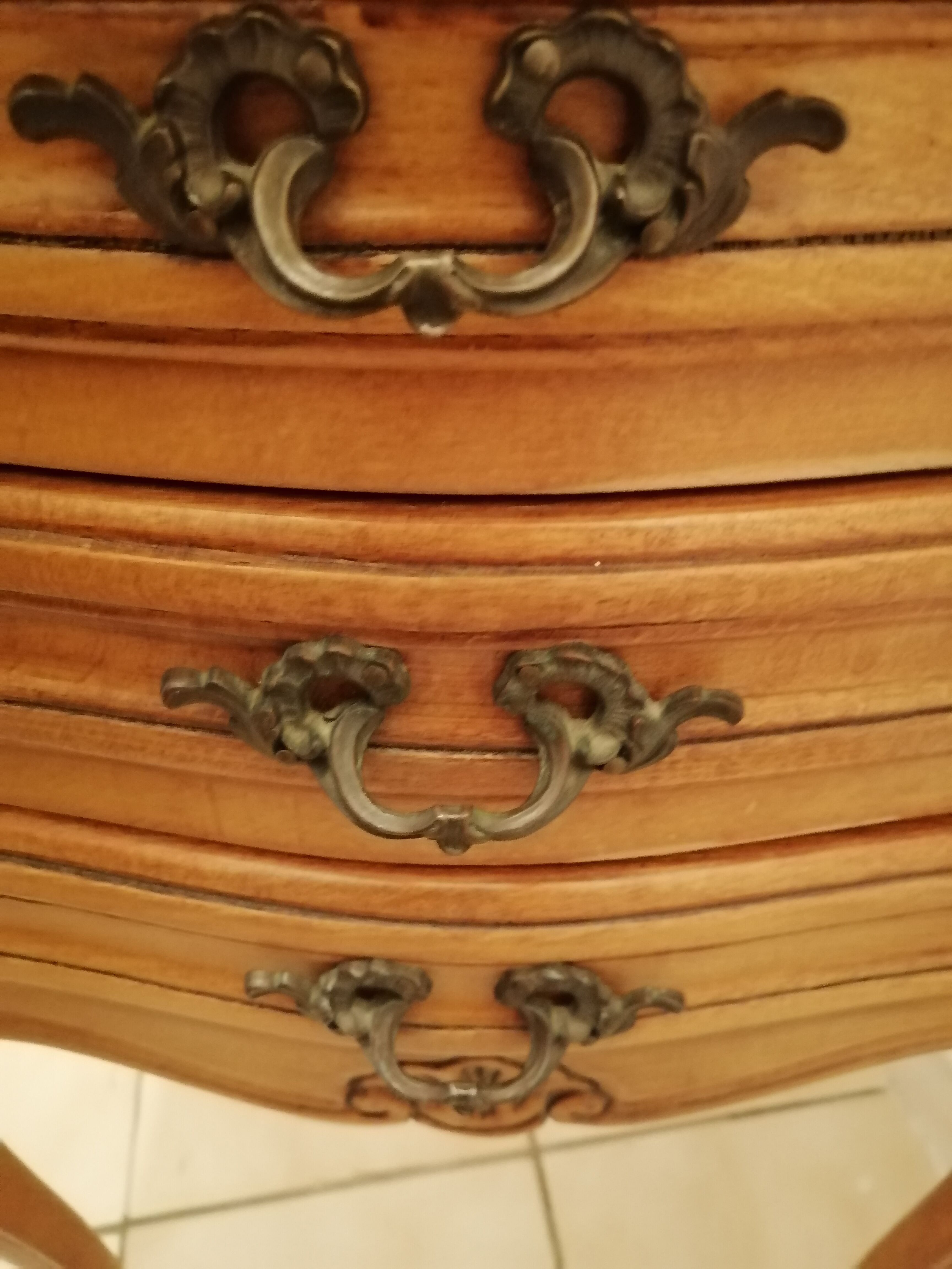 Pair of old wooden bedsides