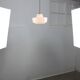 Mid-century Modern Italian Brass and White Glass Pendant Lamp, 1960s