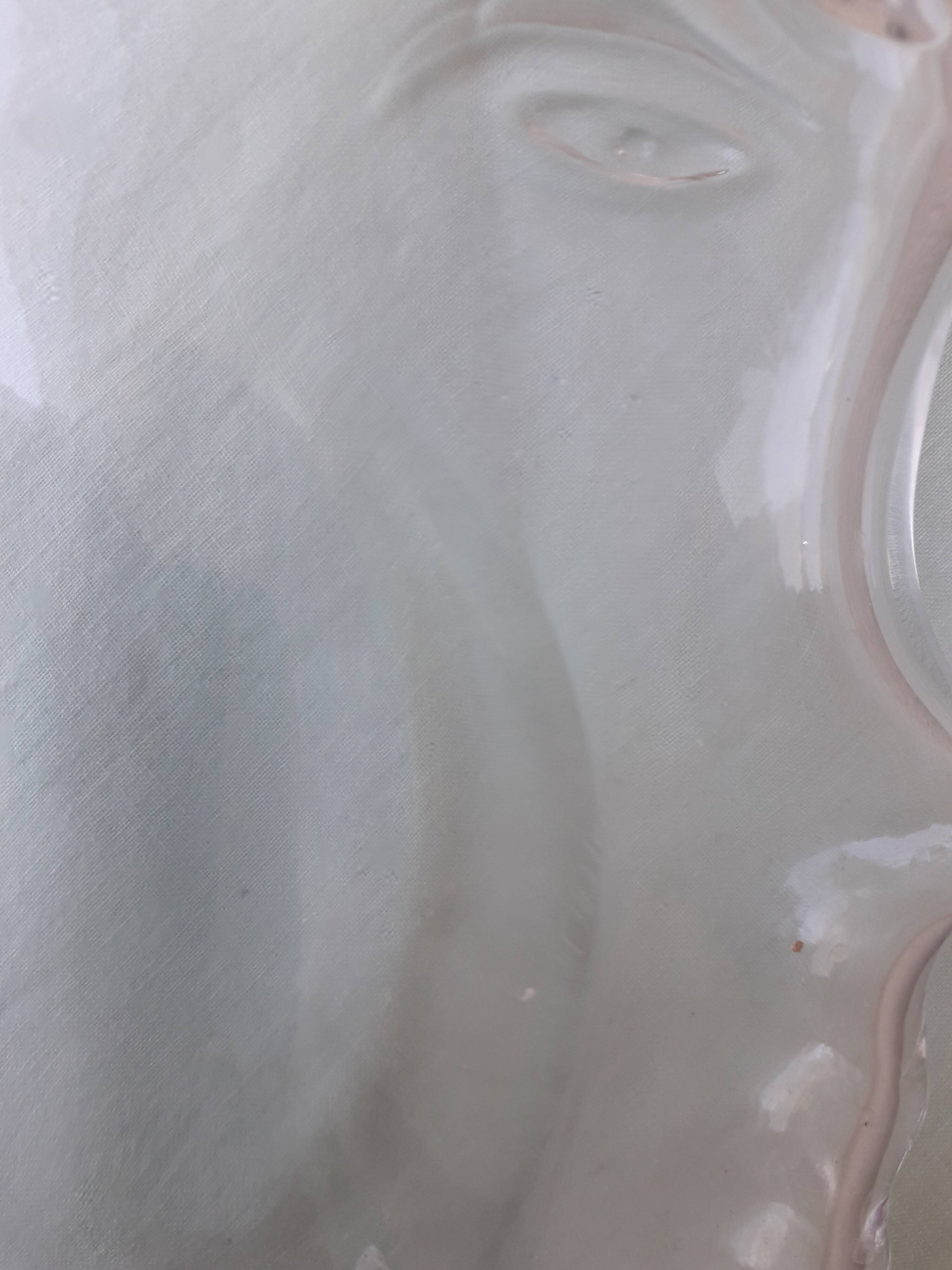 Bouteille anthropomorphe en verre