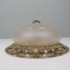 Vintage Ceiling Light | Matte White Glass with Cut-Out Pattern, 1960-1970 Belgium