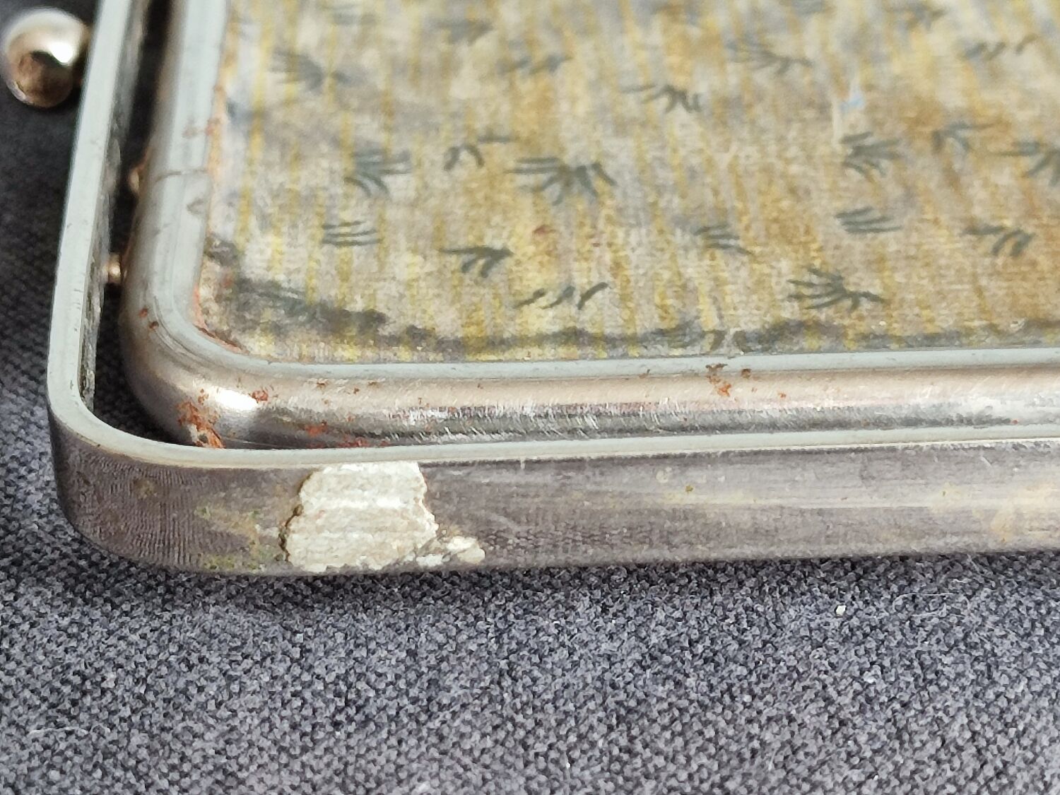 Beveled barber mirror 21x25cm